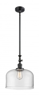 Bell - 1 Light - 12 inch - Matte Black - Stem Hung - Adjustable Mini Pendant (3442|206-BK-G72-L-LED)