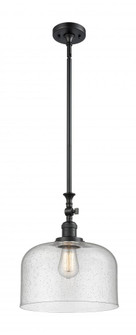 Bell - 1 Light - 12 inch - Matte Black - Stem Hung - Adjustable Mini Pendant (3442|206-BK-G74-L-LED)