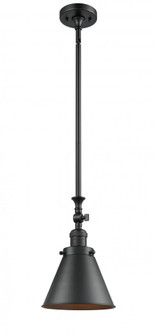 Appalachian - 1 Light - 8 inch - Matte Black - Stem Hung - Adjustable Mini Pendant (3442|206-BK-M13-BK)
