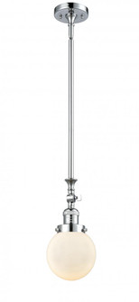 Beacon - 1 Light - 6 inch - Polished Chrome - Stem Hung - Adjustable Mini Pendant (3442|206-PC-G201-6-LED)