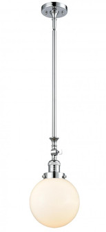 Beacon - 1 Light - 8 inch - Polished Chrome - Stem Hung - Adjustable Mini Pendant (3442|206-PC-G201-8-LED)