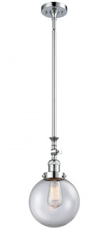 Beacon - 1 Light - 8 inch - Polished Chrome - Stem Hung - Adjustable Mini Pendant (3442|206-PC-G202-8-LED)