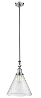 Cone - 1 Light - 12 inch - Polished Chrome - Stem Hung - Adjustable Mini Pendant (3442|206-PC-G44-L-LED)