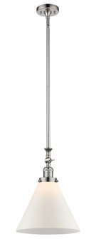 Cone - 1 Light - 12 inch - Polished Nickel - Stem Hung - Adjustable Mini Pendant (3442|206-PN-G41-L-LED)