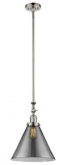 Cone - 1 Light - 12 inch - Polished Nickel - Stem Hung - Adjustable Mini Pendant (3442|206-PN-G43-L-LED)