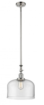 Bell - 1 Light - 12 inch - Polished Nickel - Stem Hung - Adjustable Mini Pendant (3442|206-PN-G72-L-LED)