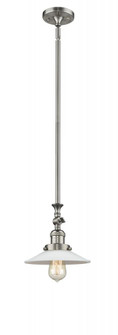 Halophane - 1 Light - 9 inch - Brushed Satin Nickel - Stem Hung - Adjustable Mini Pendant (3442|206-SN-G1-LED)