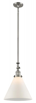 Cone - 1 Light - 12 inch - Brushed Satin Nickel - Stem Hung - Adjustable Mini Pendant (3442|206-SN-G41-L-LED)
