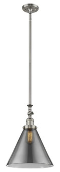 Cone - 1 Light - 12 inch - Brushed Satin Nickel - Stem Hung - Mini Pendant (3442|206-SN-G43-L)