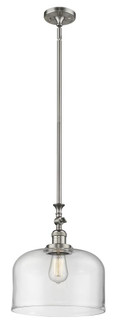 Bell - 1 Light - 12 inch - Brushed Satin Nickel - Stem Hung - Adjustable Mini Pendant (3442|206-SN-G72-L)