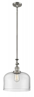 Bell - 1 Light - 12 inch - Brushed Satin Nickel - Stem Hung - Adjustable Mini Pendant (3442|206-SN-G72-L-LED)