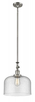 Bell - 1 Light - 12 inch - Brushed Satin Nickel - Stem Hung - Adjustable Mini Pendant (3442|206-SN-G74-L-LED)