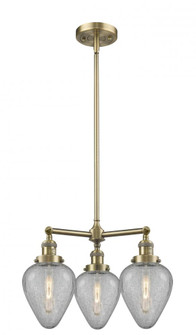 Geneseo - 3 Light - 26 inch - Antique Brass - Stem Hung - Chandelier (3442|207-AB-G165)