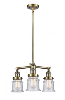 Canton - 3 Light - 18 inch - Antique Brass - Stem Hung - Chandelier (3442|207-AB-G184S)