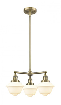 Oxford - 3 Light - 20 inch - Antique Brass - Stem Hung - Chandelier (3442|207-AB-G531)