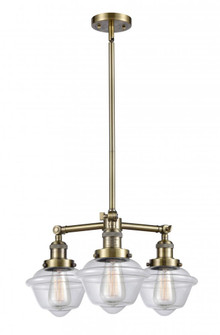 Oxford - 3 Light - 20 inch - Antique Brass - Stem Hung - Chandelier (3442|207-AB-G532)