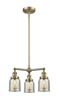 Bell - 3 Light - 19 inch - Antique Brass - Stem Hung - Chandelier (3442|207-AB-G58)