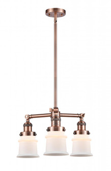 Canton - 3 Light - 18 inch - Antique Copper - Stem Hung - Chandelier (3442|207-AC-G181S)