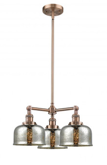 Bell - 3 Light - 22 inch - Antique Copper - Stem Hung - Chandelier (3442|207-AC-G78)