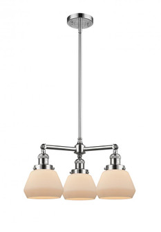 Fulton - 3 Light - 22 inch - Polished Chrome - Stem Hung - Chandelier (3442|207-PC-G171-LED)