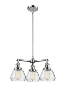 Fulton - 3 Light - 22 inch - Polished Chrome - Stem Hung - Chandelier (3442|207-PC-G172)