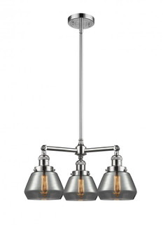Fulton - 3 Light - 22 inch - Polished Chrome - Stem Hung - Chandelier (3442|207-PC-G173-LED)