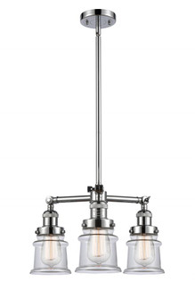 Canton - 3 Light - 18 inch - Polished Chrome - Stem Hung - Chandelier (3442|207-PC-G182S-LED)