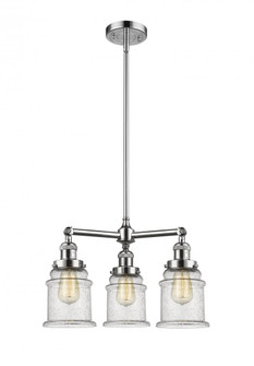 Canton - 3 Light - 18 inch - Polished Chrome - Stem Hung - Chandelier (3442|207-PC-G184)
