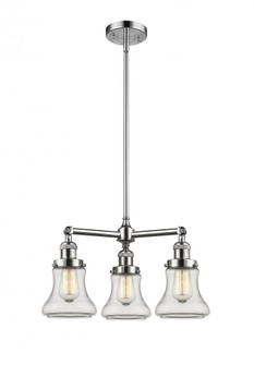 Bellmont - 3 Light - 18 inch - Polished Chrome - Stem Hung - Chandelier (3442|207-PC-G192-LED)