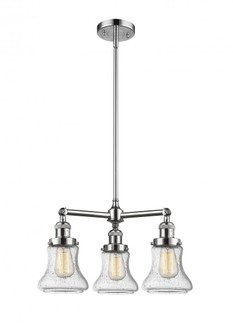 Bellmont - 3 Light - 18 inch - Polished Chrome - Stem Hung - Chandelier (3442|207-PC-G194)