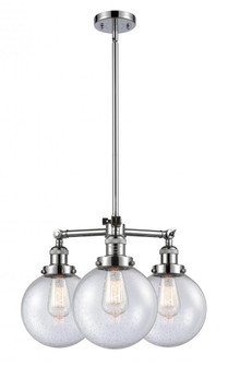 Beacon - 3 Light - 22 inch - Polished Chrome - Stem Hung - Chandelier (3442|207-PC-G204-8-LED)