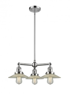 Halophane - 3 Light - 22 inch - Polished Chrome - Stem Hung - Chandelier (3442|207-PC-G2-LED)