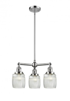 Colton - 3 Light - 18 inch - Polished Chrome - Stem Hung - Chandelier (3442|207-PC-G302)