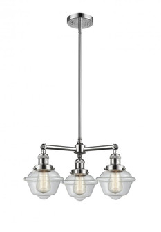 Oxford - 3 Light - 20 inch - Polished Chrome - Stem Hung - Chandelier (3442|207-PC-G532)