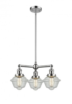Oxford - 3 Light - 20 inch - Polished Chrome - Stem Hung - Chandelier (3442|207-PC-G534)