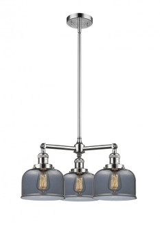 Bell - 3 Light - 22 inch - Polished Chrome - Stem Hung - Chandelier (3442|207-PC-G73-LED)