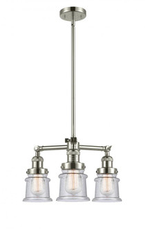 Canton - 3 Light - 18 inch - Polished Nickel - Stem Hung - Chandelier (3442|207-PN-G184S-LED)