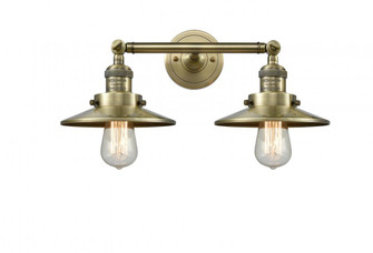 Railroad - 2 Light - 18 inch - Antique Brass - Bath Vanity Light (3442|208-AB-M4)