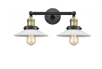 Halophane - 2 Light - 18 inch - Black Antique Brass - Adjustable Bath Vanity Light (3442|208-BAB-G1-LED)