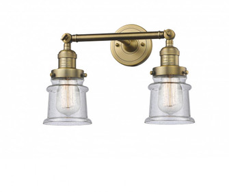 Canton - 2 Light - 17 inch - Brushed Brass - Adjustable Bath Vanity Light (3442|208-BB-G184S)