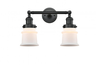 Canton - 2 Light - 17 inch - Matte Black - Adjustable Bath Vanity Light (3442|208-BK-G181S-LED)