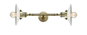Halophane - 2 Light - 9 inch - Antique Brass - Adjustable Bath Vanity Light (3442|208L-AB-G1)