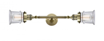 Canton - 2 Light - 6 inch - Antique Brass - Adjustable Bath Vanity Light (3442|208L-AB-G182S-LED)