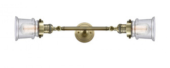 Canton - 2 Light - 6 inch - Antique Brass - Adjustable Bath Vanity Light (3442|208L-AB-G184S)