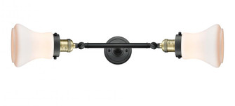 Bellmont - 2 Light - 6 inch - Black Antique Brass - Adjustable Bath Vanity Light (3442|208L-BAB-G191-LED)