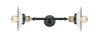 Halophane - 2 Light - 9 inch - Black Antique Brass - Adjustable Bath Vanity Light (3442|208L-BAB-G1-LED)