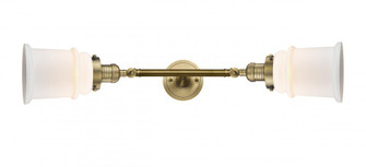 Canton - 2 Light - 6 inch - Brushed Brass - Adjustable Bath Vanity Light (3442|208L-BB-G181)