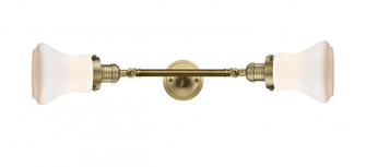 Bellmont - 2 Light - 6 inch - Brushed Brass - Adjustable Bath Vanity Light (3442|208L-BB-G191-LED)