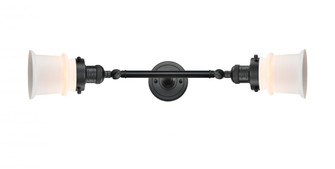 Canton - 2 Light - 6 inch - Matte Black - Adjustable Bath Vanity Light (3442|208L-BK-G181S-LED)