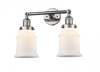 Canton - 2 Light - 17 inch - Polished Nickel - Adjustable Bath Vanity Light (3442|208-PN-G181-LED)